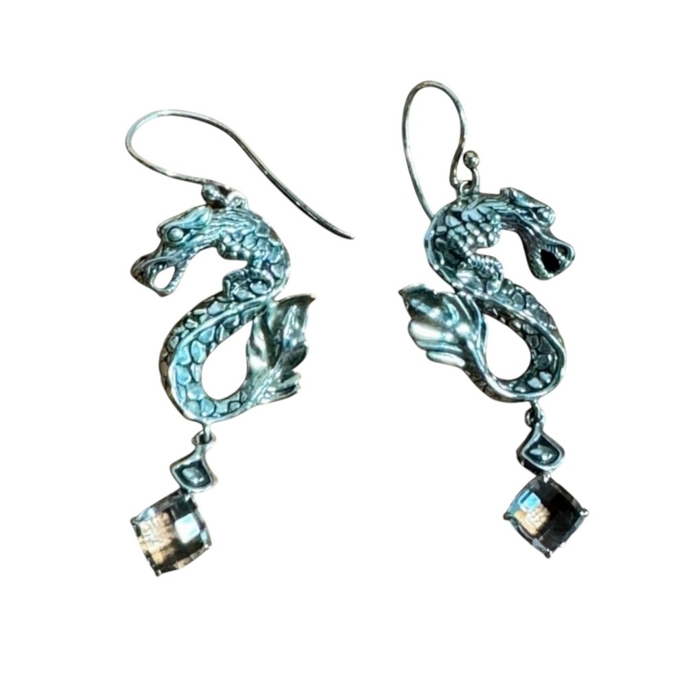 John Hardy Naga Sterling Drop Earrings
